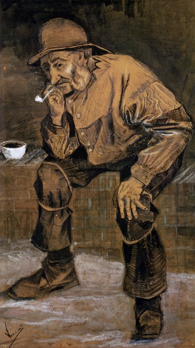 Old man with a pipe, 1883 by Vincent van Gogh